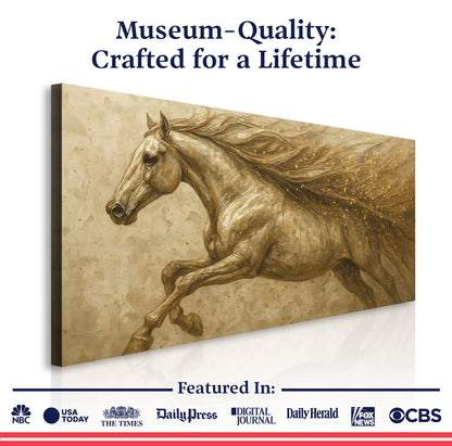 Gold Splash Horse Wall Art