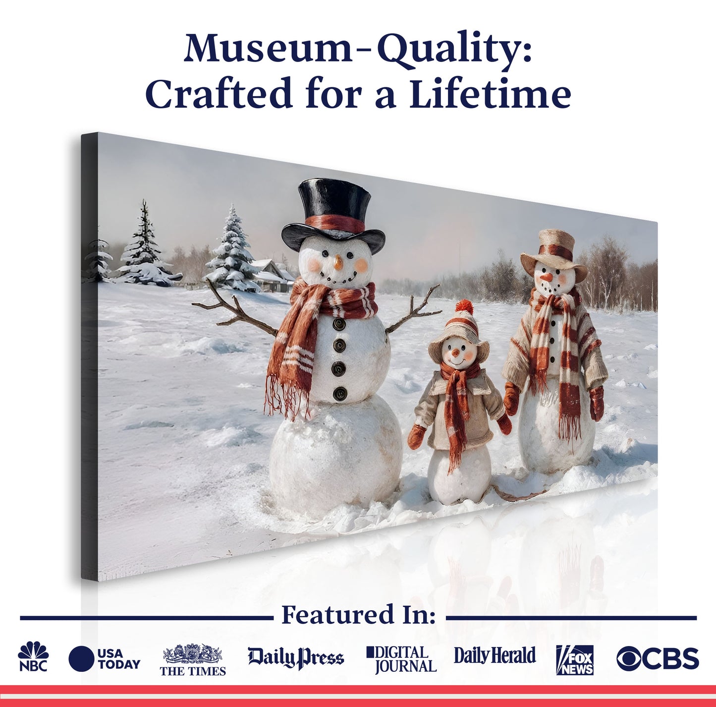 Snowman Smiles Christmas Wall Art