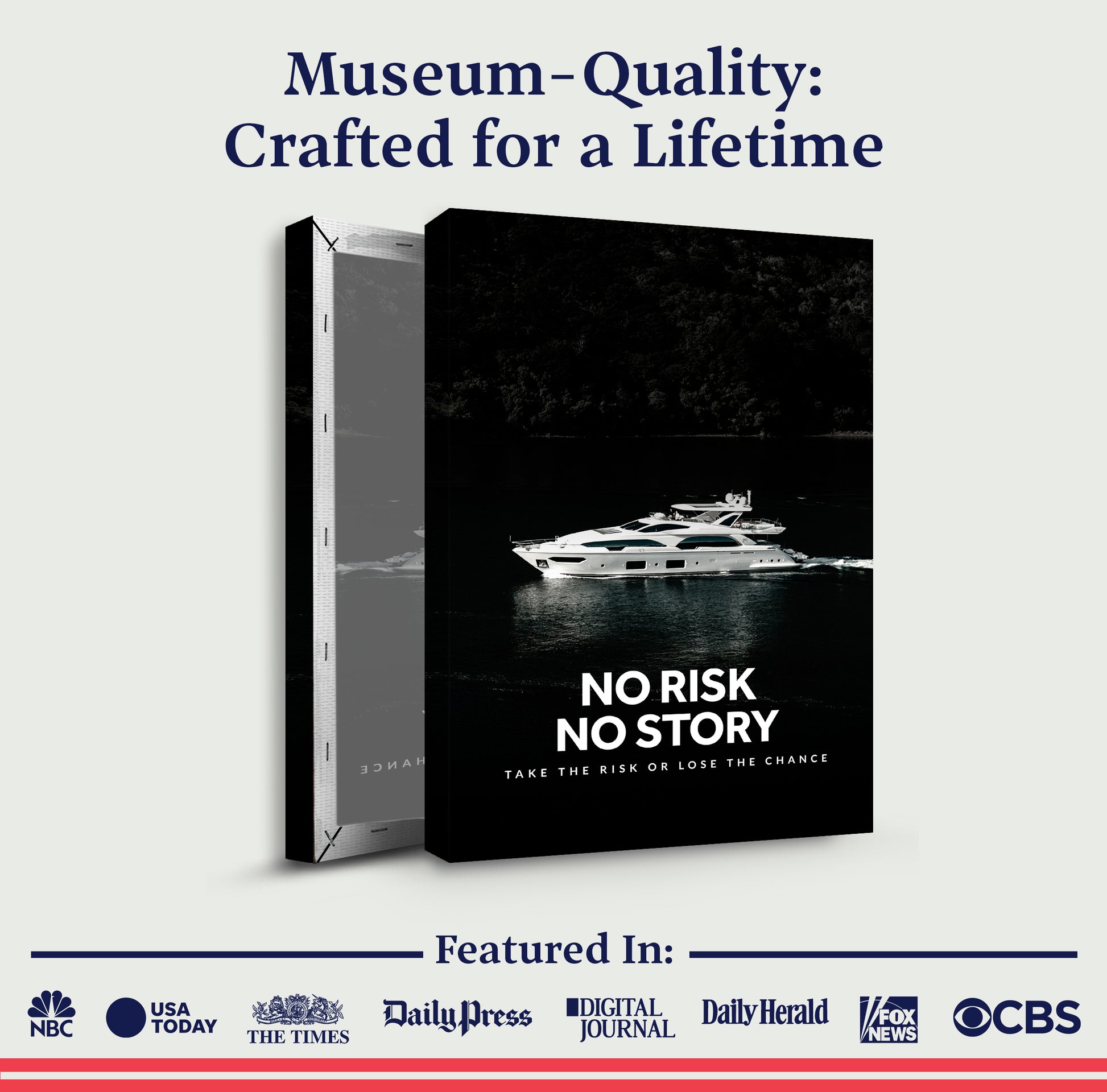 No Risk No Story Wall Sign