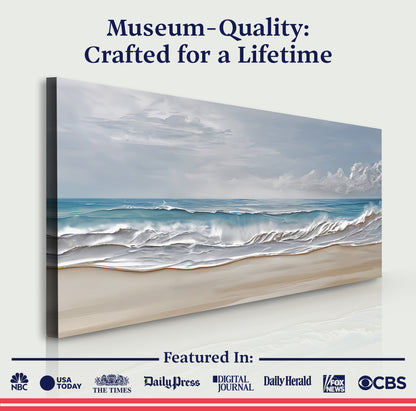 Serene Ocean Wave Coastal Wall Art VII