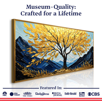 Golden Sanctuary Impasto Wall Art