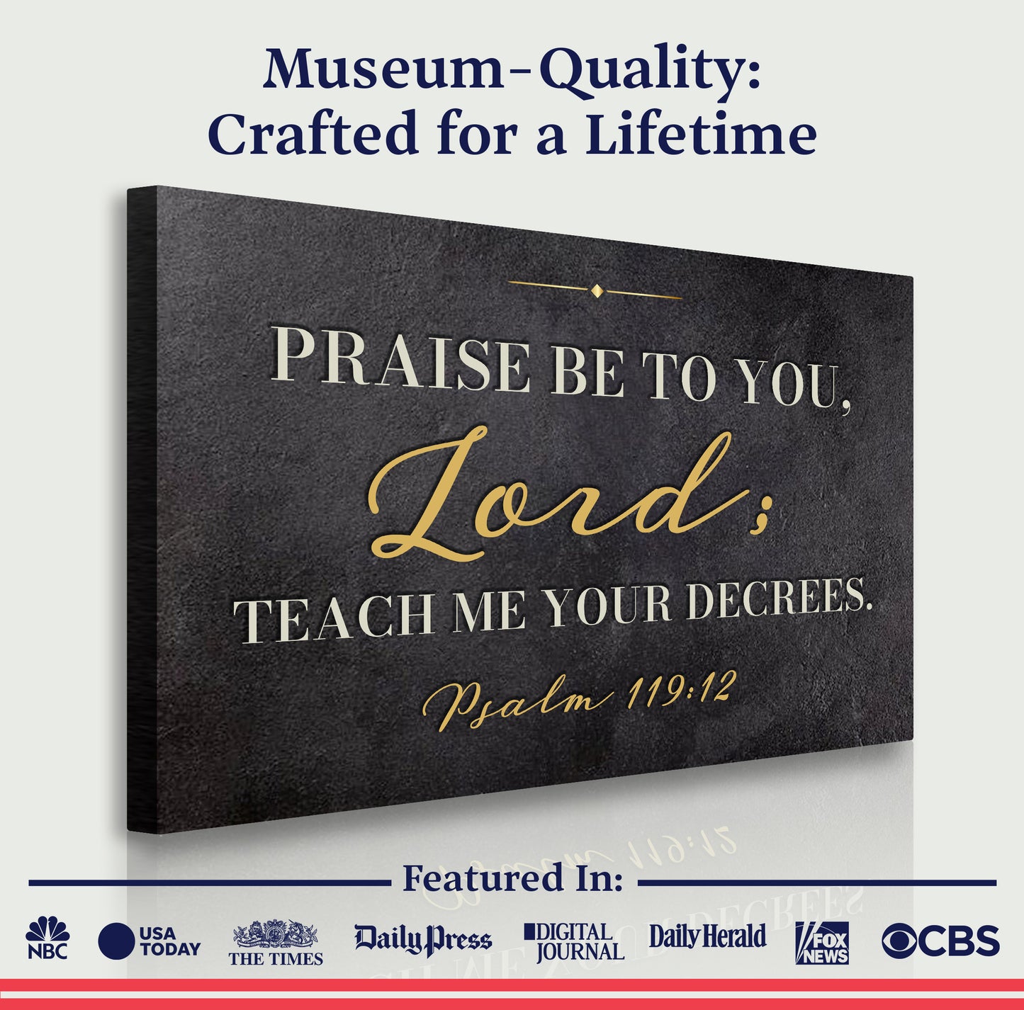 Read God's Word - Psalm 119:12 Faith Wall Sign