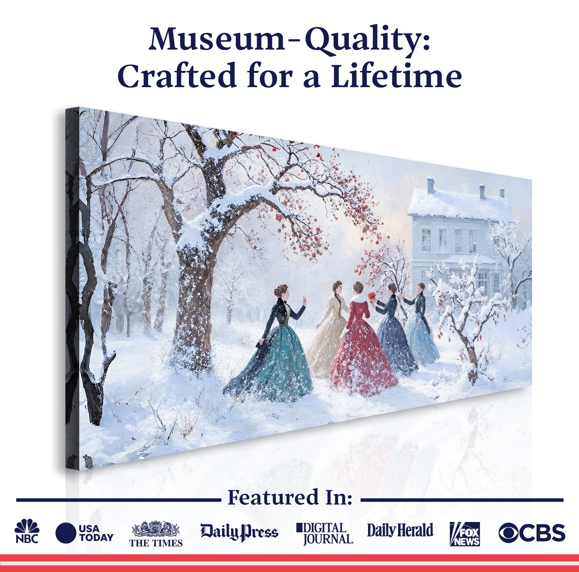 Little Women Abstract Christmas Wall Art