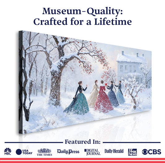 Little Women Abstract Christmas Wall Art