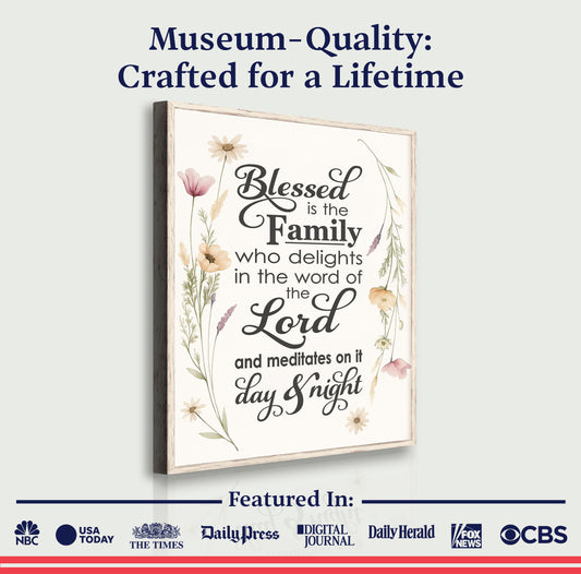 Blessed Is The Family Faith Sign