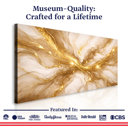 Radiant Gold Current Wall Art