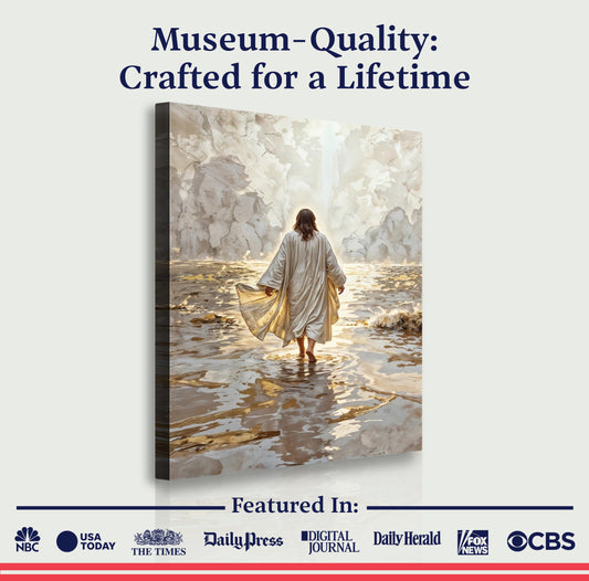 Jesus Christ Walking On Water Faith Wall Art IV