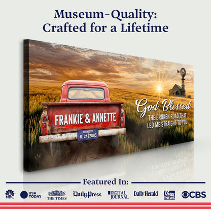 God Bless the Broken Road That Led Me to You Sign test