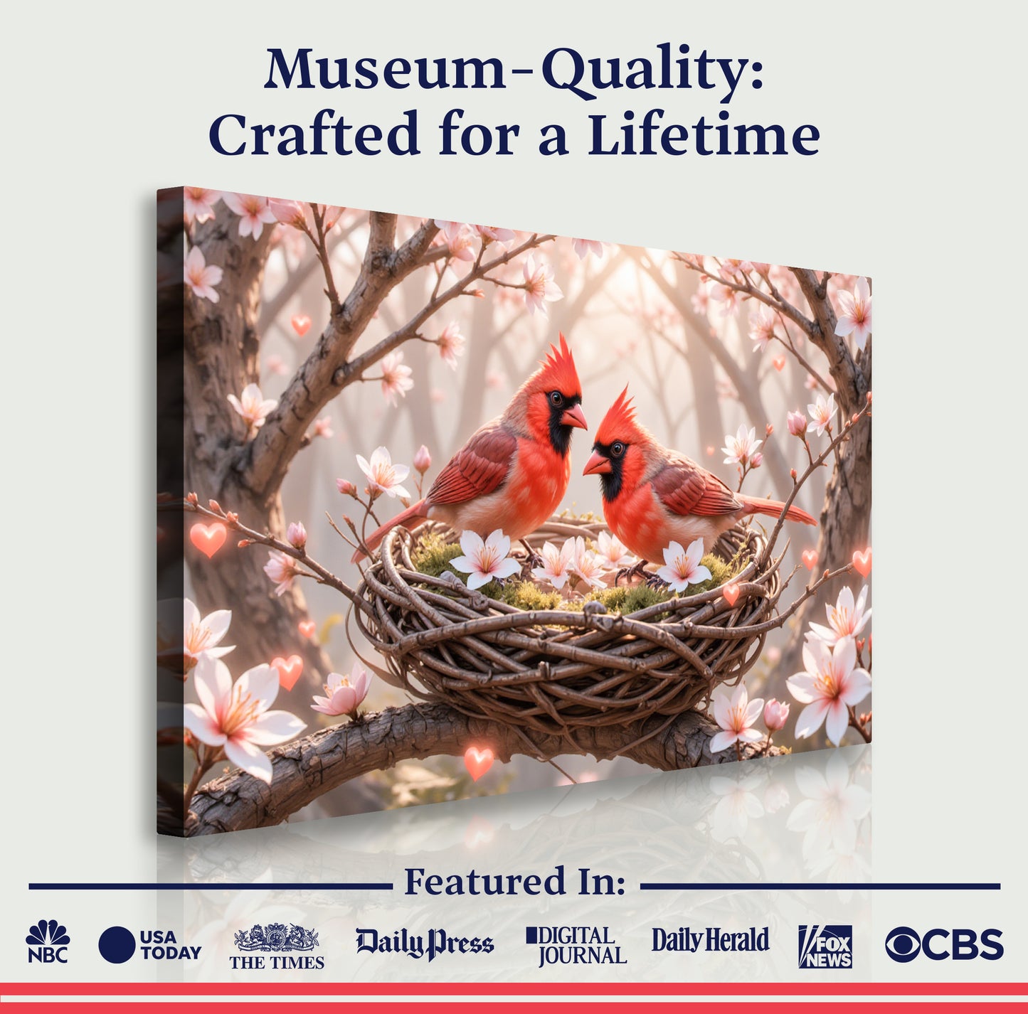 3D Cardinals Wall Art