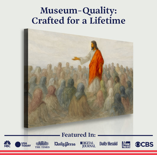 Jesus Speaking To Crowd Faith Wall Art III