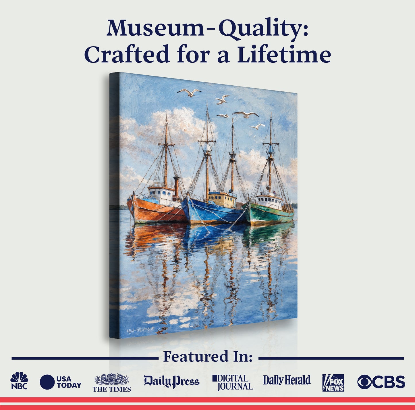 Anchored Seaside Wall Art