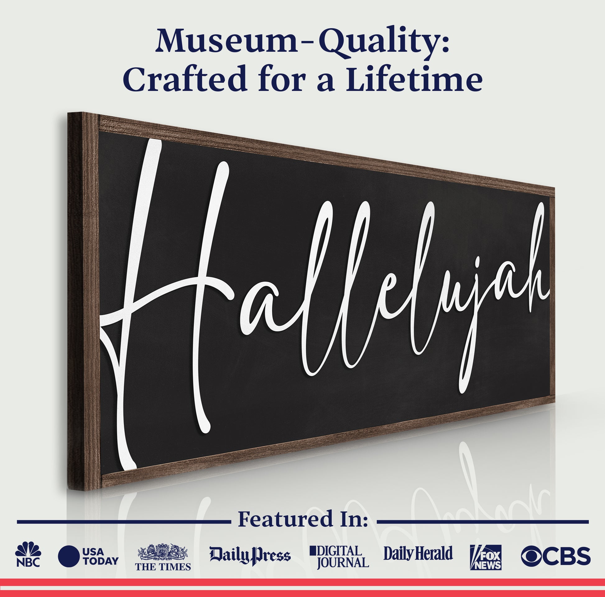 Rustic Hallelujah Faith Sign IV