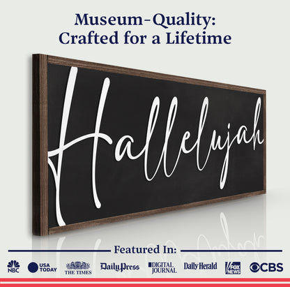 Rustic Hallelujah Faith Sign IV