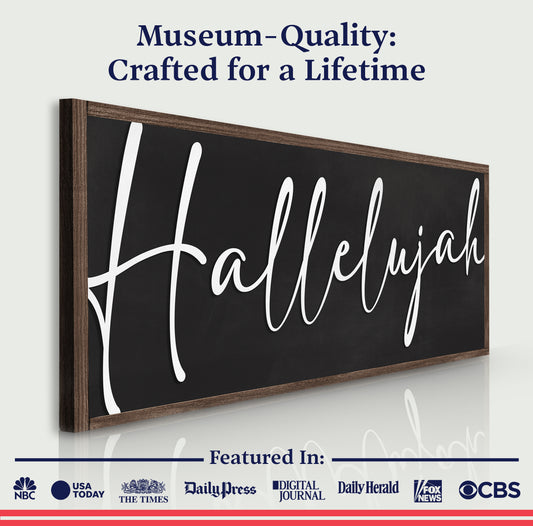 Rustic Hallelujah Faith Sign IV