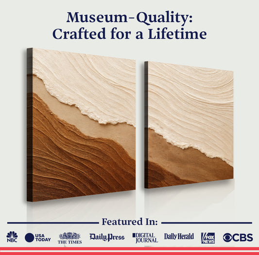 Earth Tones Waves Duo Wall Art