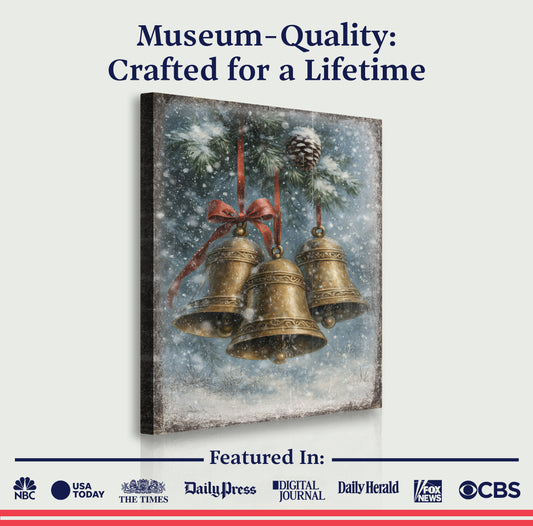 Vintage Christmas Bells Wall Art III