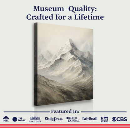 Snow Mountain Abstract Wall Art IV