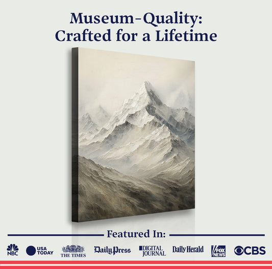 Snow Mountain Abstract Wall Art IV