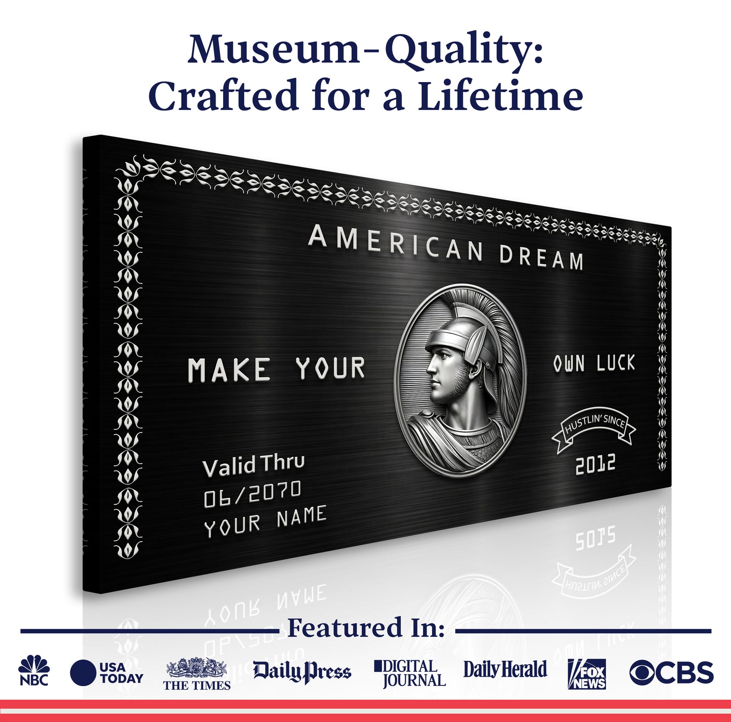 Personalized American Dream “Make Your Own Luck” Wall Sign III