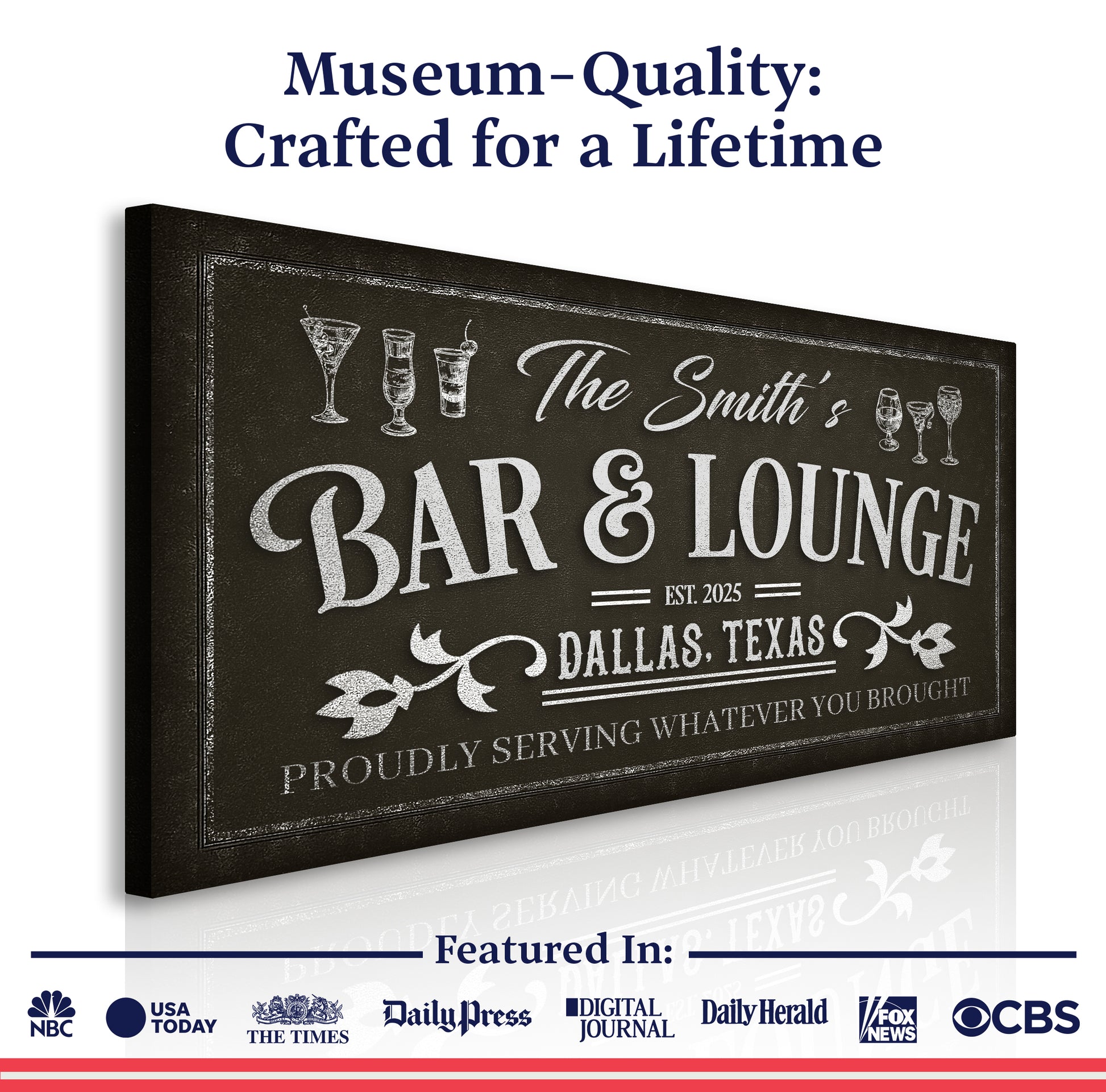 Personalized Bar and Lounge Wall Sign