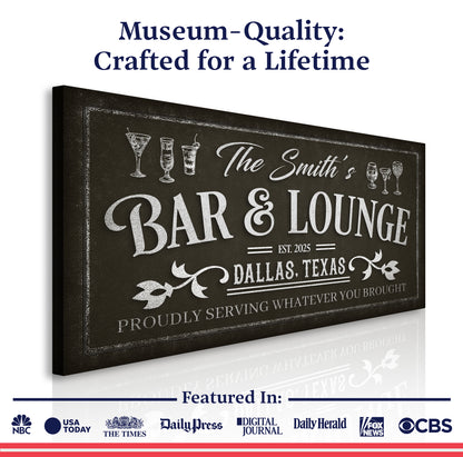 Personalized Bar and Lounge Wall Sign