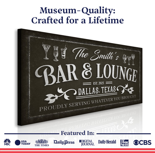Personalized Bar and Lounge Wall Sign