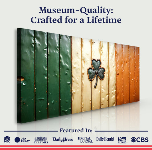 Irish Shamrock Glory Wooden Flag Wall Art II