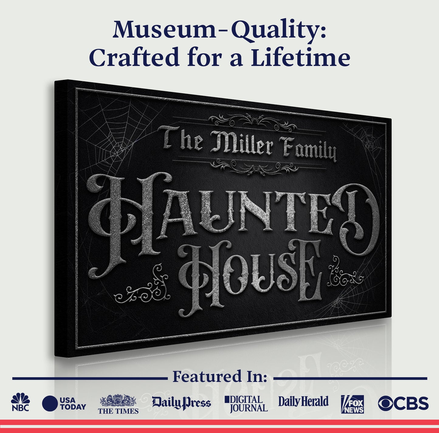 Personalized Haunted House Halloween Sign IV