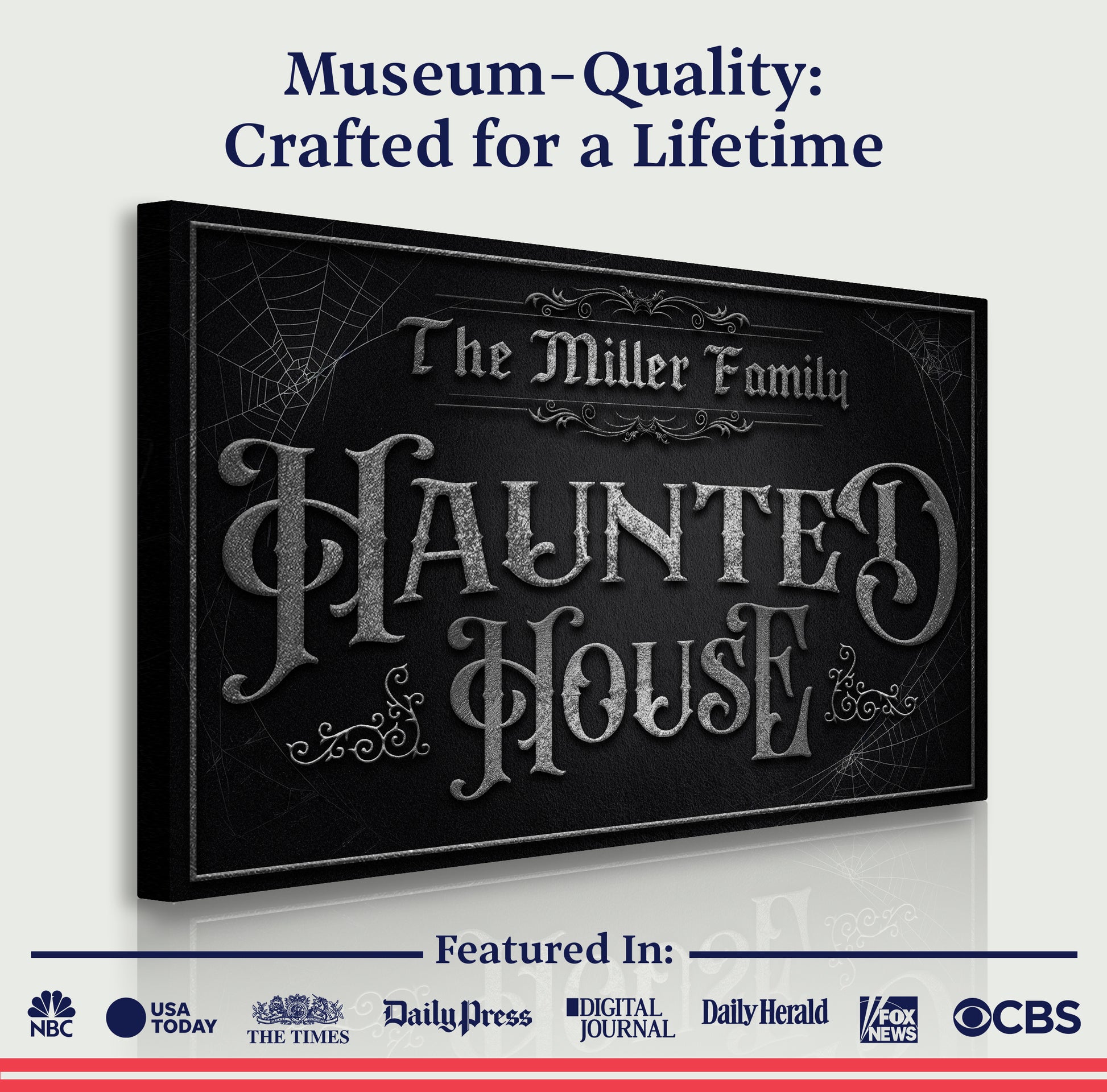 Personalized Haunted House Halloween Sign IV
