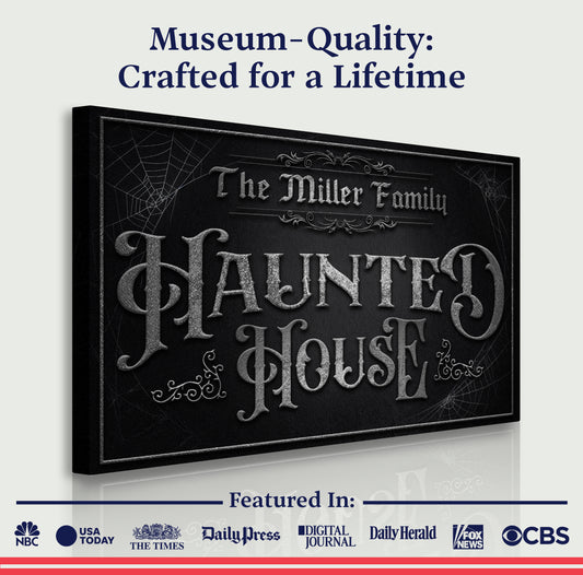 Personalized Haunted House Halloween Sign IV