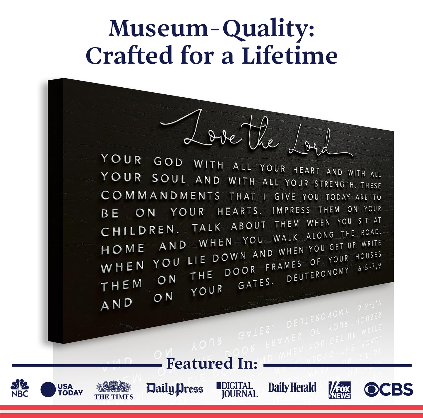 Love The Lord Your God - Deuteronomy 6:5-9 Faith Sign