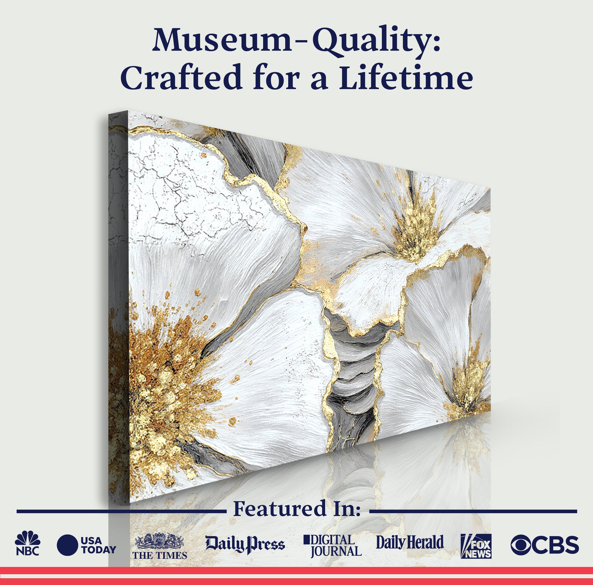 Golden Bloom Abstract Wall Art