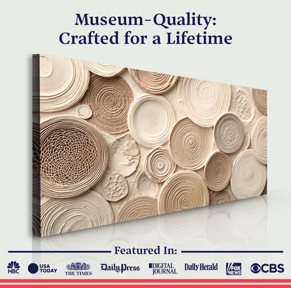 Beige Mirage Rings Abstract Wall Art