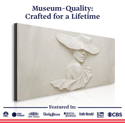 3D Minimalist Female Portrait Wall Art