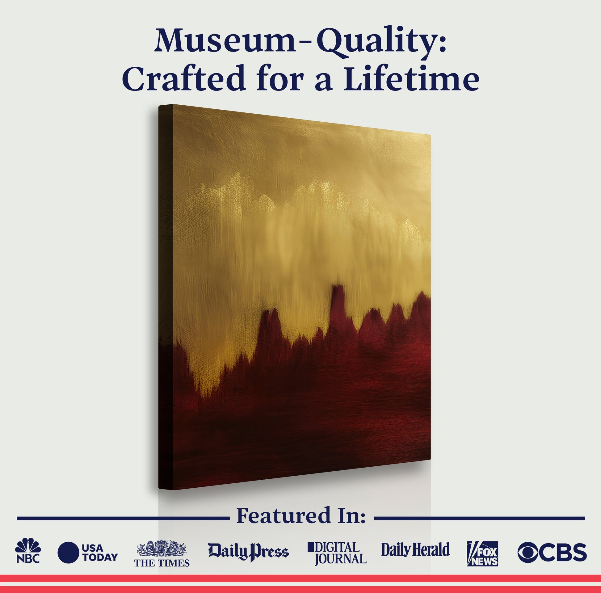 Red and Gold Ascent Wall Art II