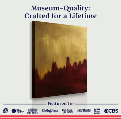 Red and Gold Ascent Wall Art II