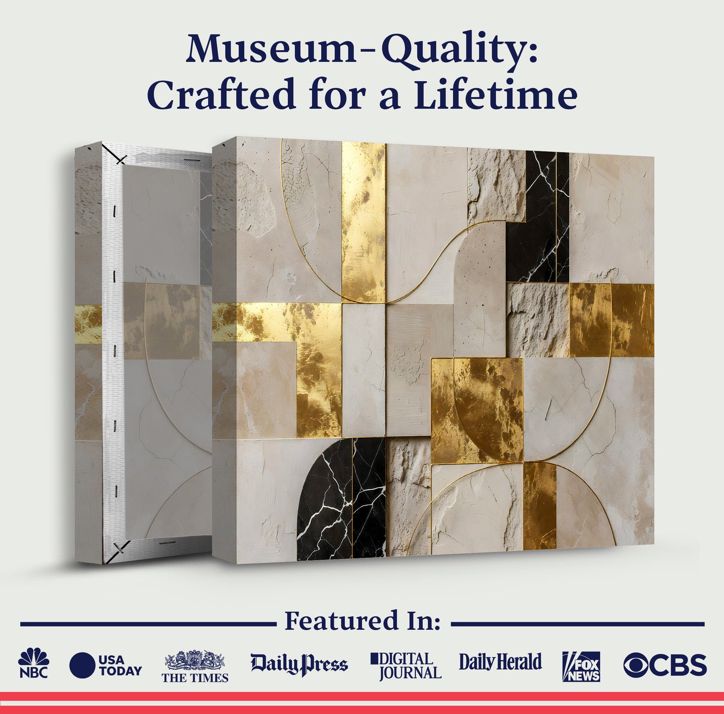Golden Arc Symphony Abstract Wall Art