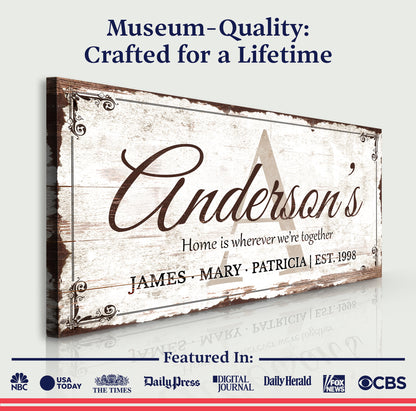 Family Sign Personalized Canvas III