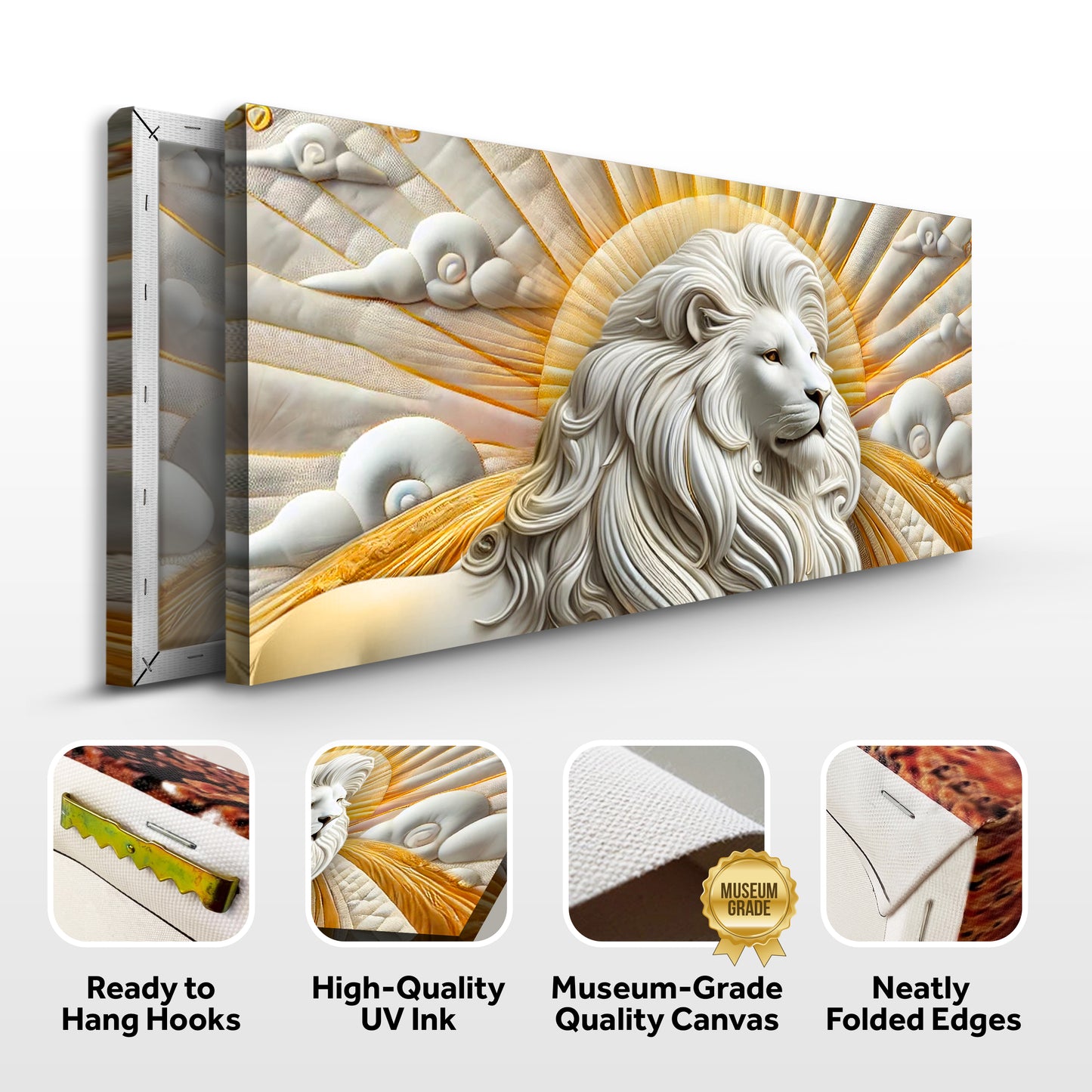 3D Majestic Lion Wall Art III