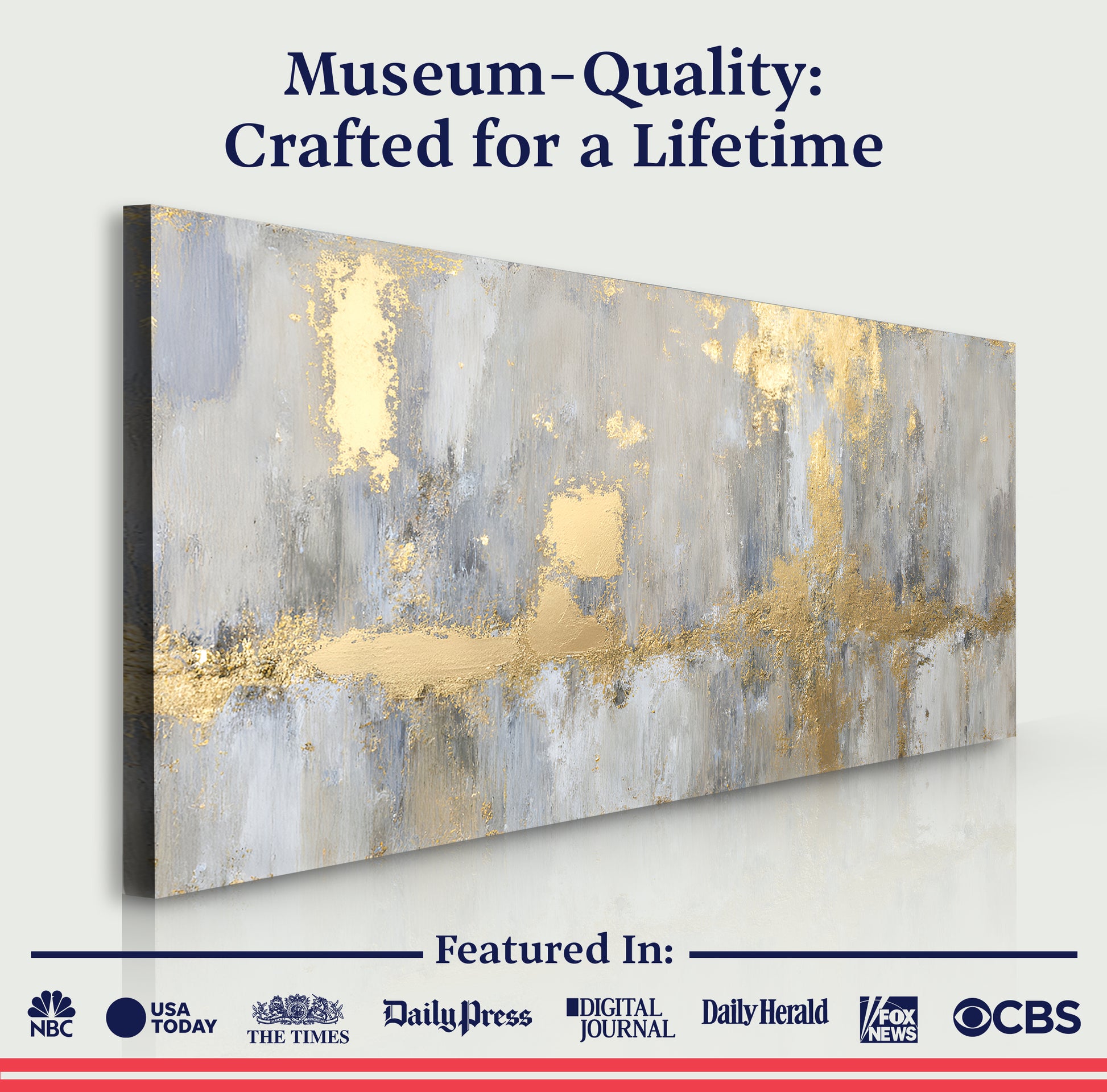 Dazzling Golden Elegance Abstract Wall Art
