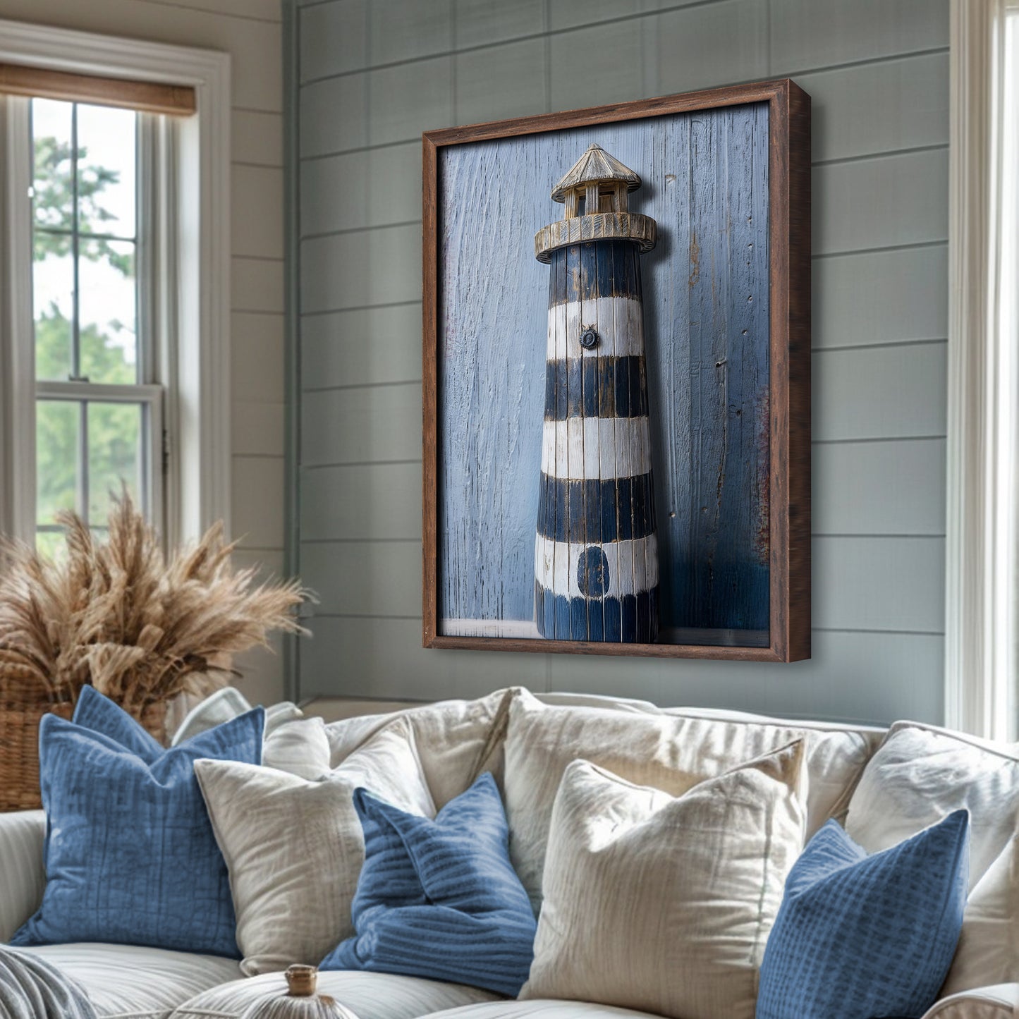 Wooden Lighthouse Coastal Wall Art