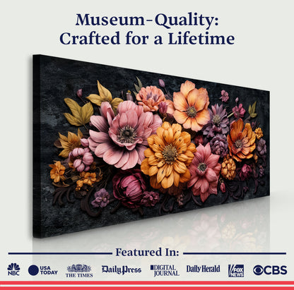 Colorful Floral Realistic Wall Art