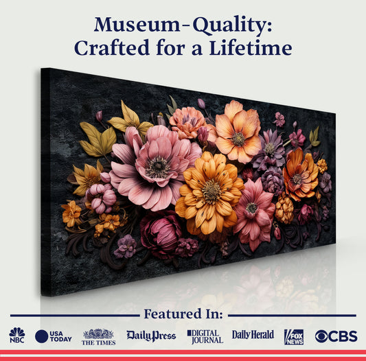Colorful Floral Realistic Wall Art
