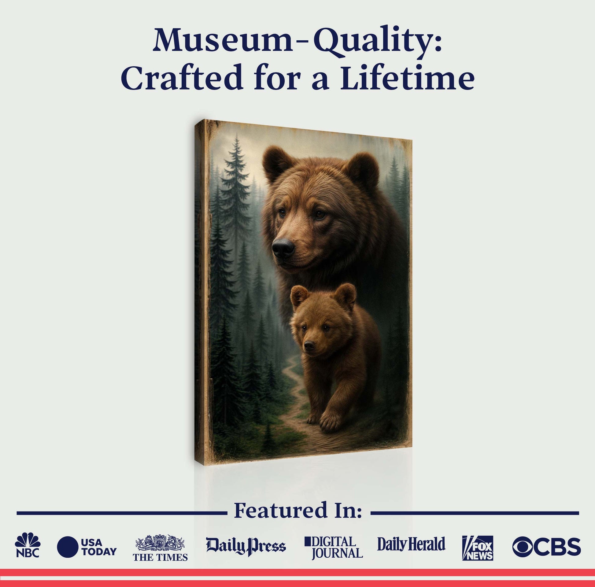 Path of the Wild Kin Bear and Cub Wall Art