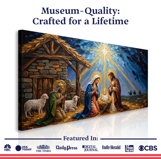 Vintage Christmas Nativity Scene Christmas Wall Art