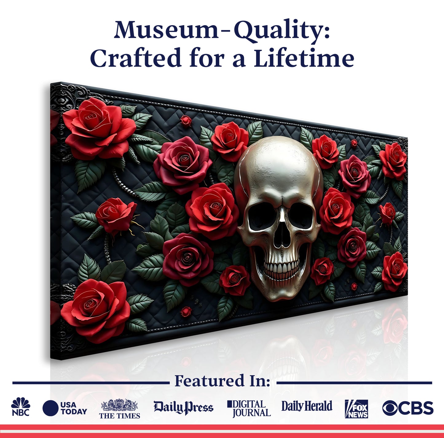 3D Vintage Skull Wall Art V