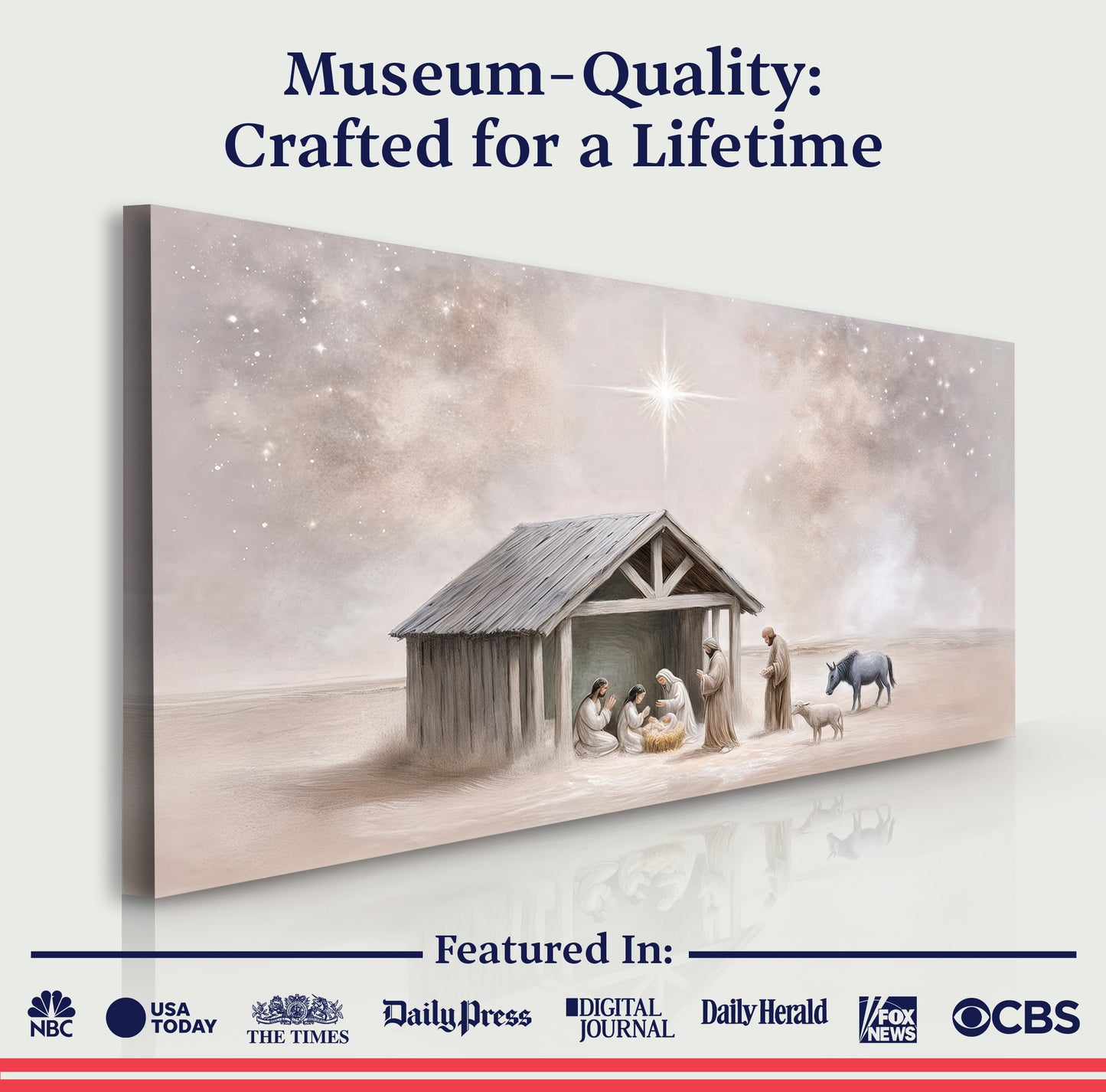 The Nativity Scene Christmas Wall Art