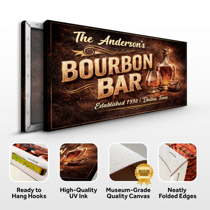 Personalized Bourbon Bar Wall Sign