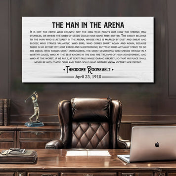 The Man In The Arena Sign