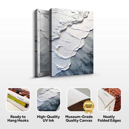 Abstract Minimalist Wave Impasto Wall Art II